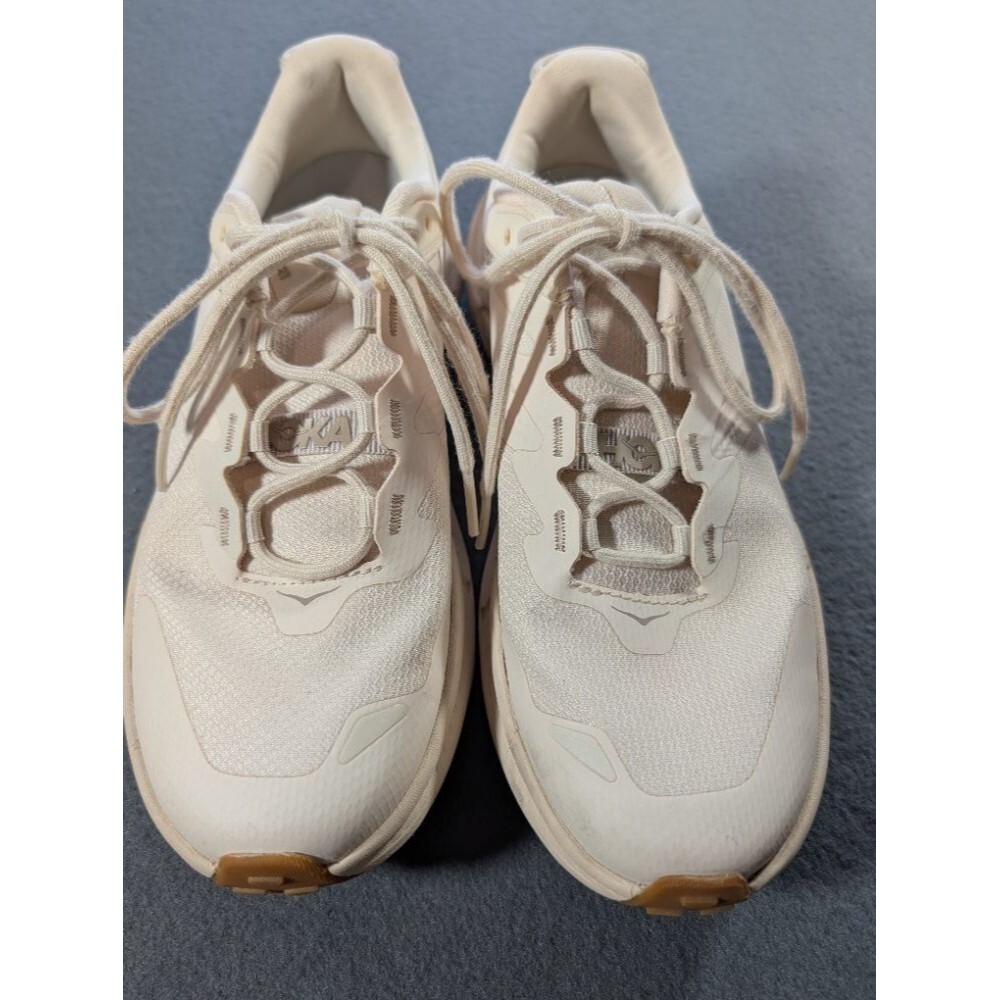 Hoka Transport Women's Sneakers Cordura Mesh Vibram Sole Beige Size 7B